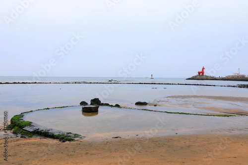 제주도에 있는 이호테우해변의 풍경이다. photo