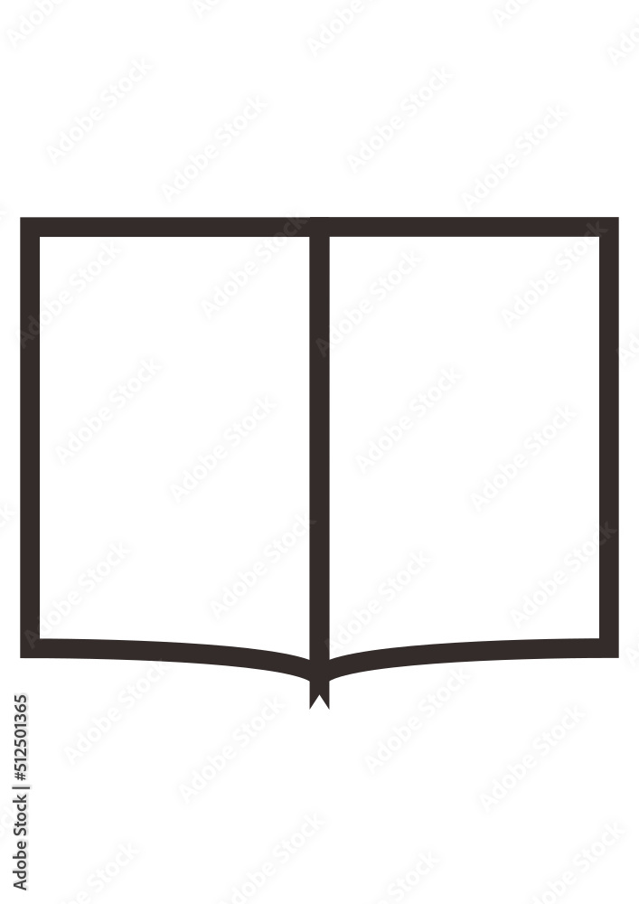 Read Book Icon on white with black line Read Book Icon on white with black line