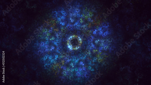 3D rendering abstract circle light background