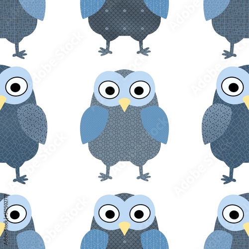 Wallpaper Mural Cartoon seamless owl pattern for kids and fabrics and wrapping paper and notebooks and hobbies Torontodigital.ca