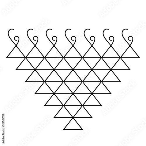 Saraswati Yantra, Saraswati symbol vector Happy Dussehra, Vijayadashmi, Sacred symbol