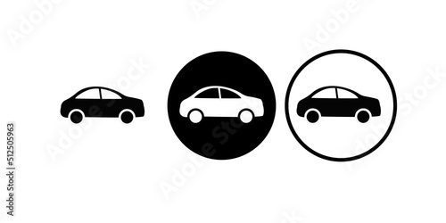 Car Icon Set. Auto style car logo design with concept sports vehicle icon silhouette