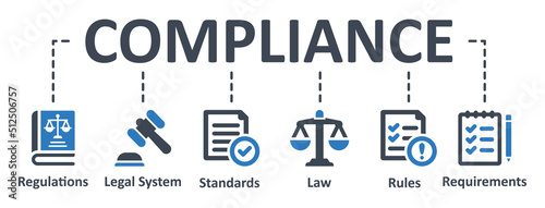 Compliance icon - vector illustration . Compliance, regulations, standard, requirements, Governance, law, infographic, template, presentation, concept, banner, pictogram, icon set, icons .