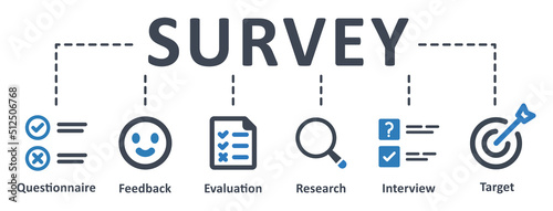 Survey icon - vector illustration . Survey, questionnaire, Feedback, Review, customer satisfaction, infographic, template, presentation, concept, banner, pictogram, icon set, icons .