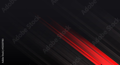 geometric motion lines futuristic technology red black abstract background presentation template isolated vector.