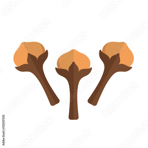 cloves spice vector illustration flat style logo icon