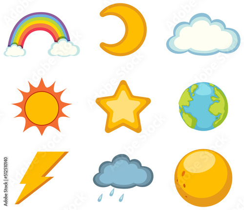Different weather icons set