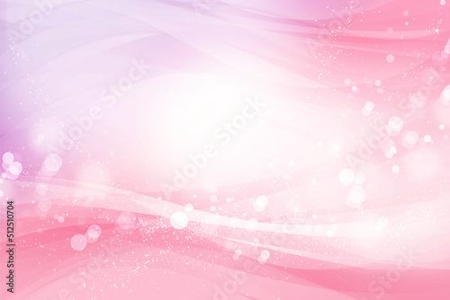 光輝くウェーブ ピンクの背景