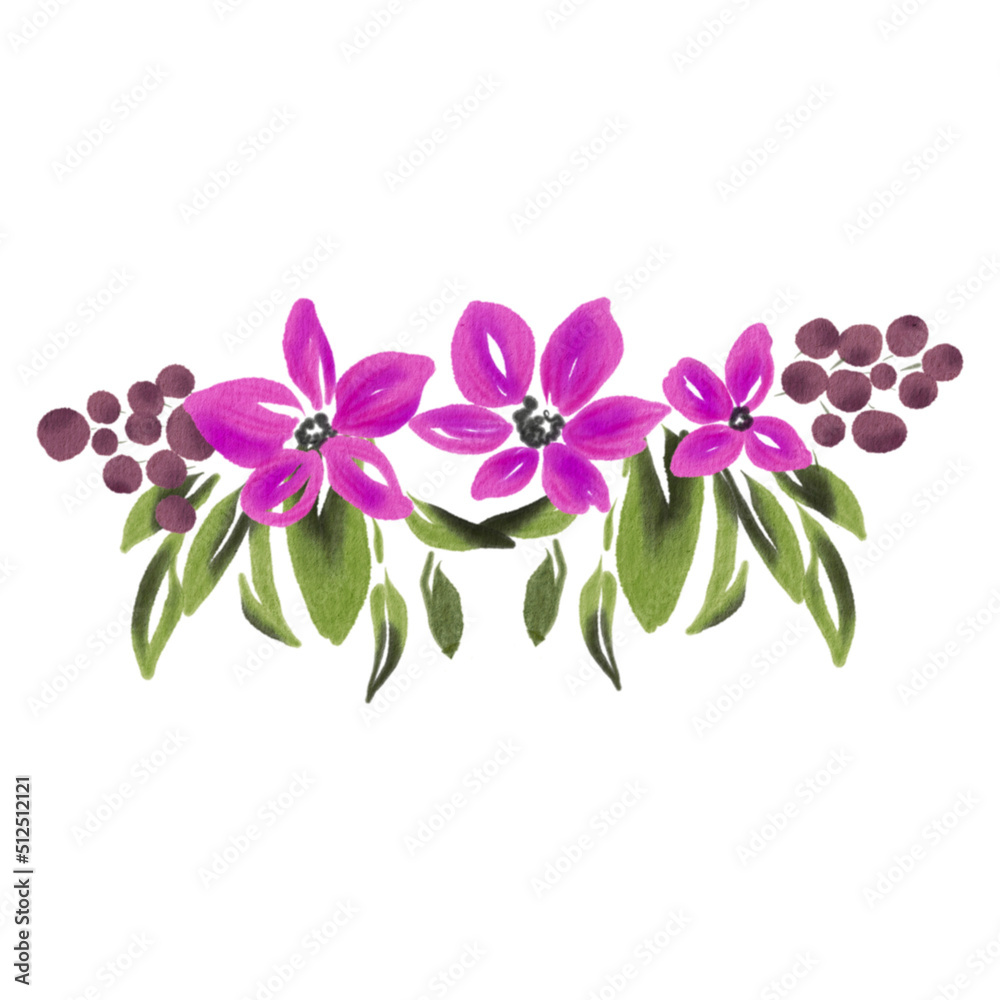Watercolor Bouquet Flower Watercolor Bouquet Flower