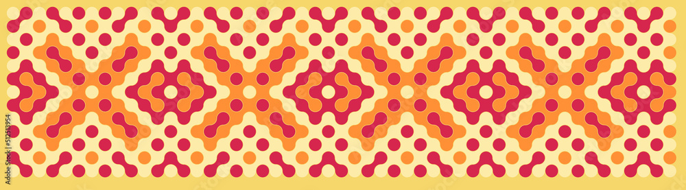 Multicolor truchet tiling connections illustration Multicolor truchet tiling connections illustration