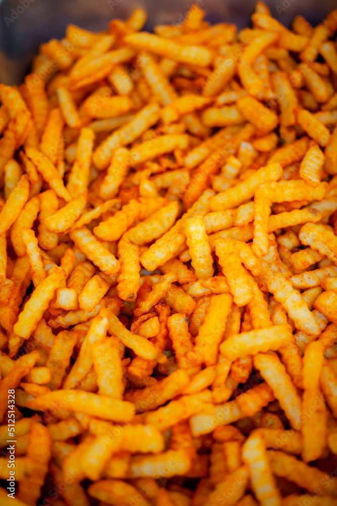 French fries in a plate. Fried Potatoes with Paprika. French fries in a plate. Fried Potatoes with Paprika.