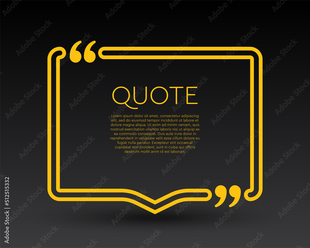 Quote frame blank, text quote boxes, background