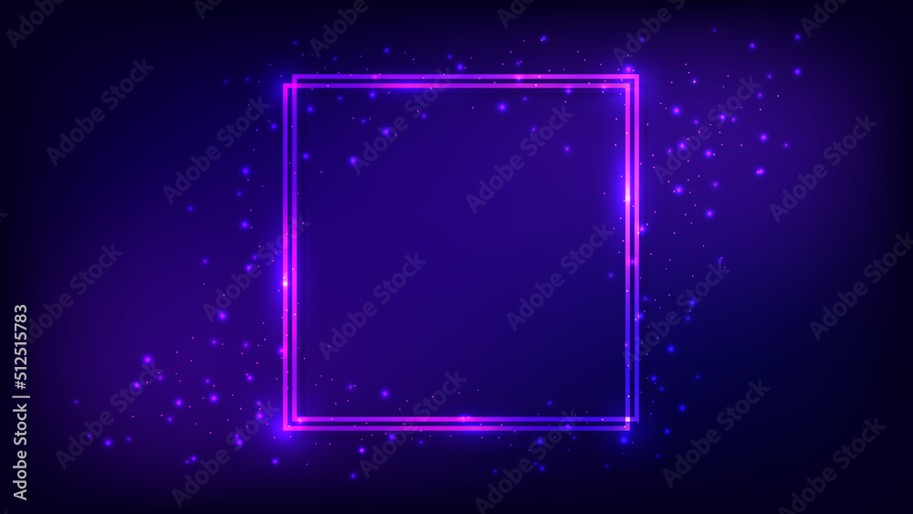 Neon double square frame