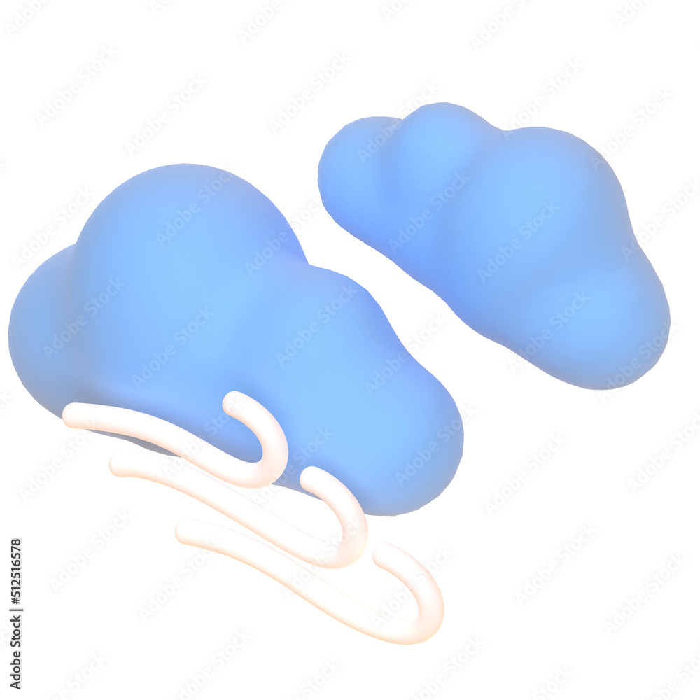 Cloudy in 3d render for graphic asset web presentation or other Cloudy in 3d render for graphic asset web presentation or other