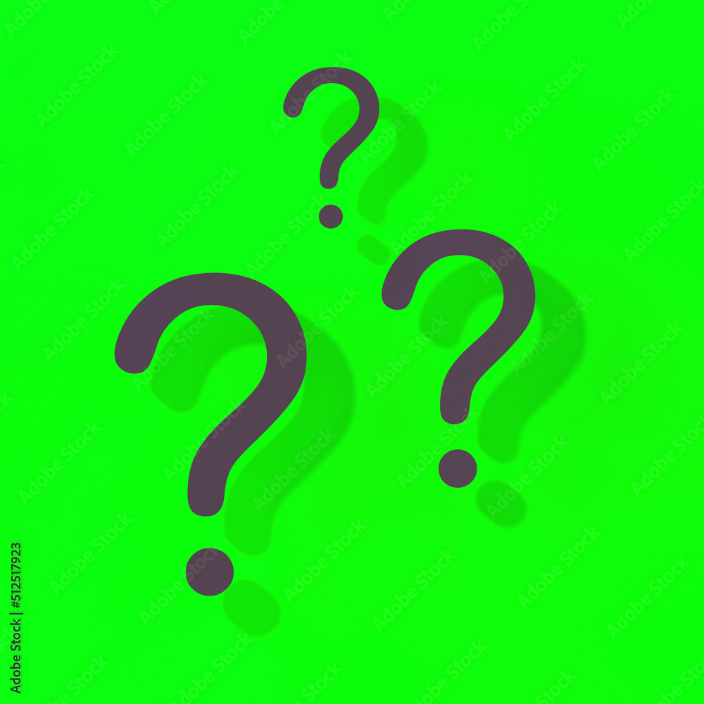 Question marks with shadow on yellow background.Technical support. Answers to questions. Square image. 3D image. 3D rendering. Question marks with shadow on yellow background.Technical support. Answers to questions. Square image. 3D image. 3D rendering.