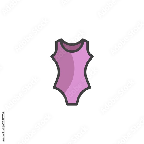 Swimsuit filled outline icon