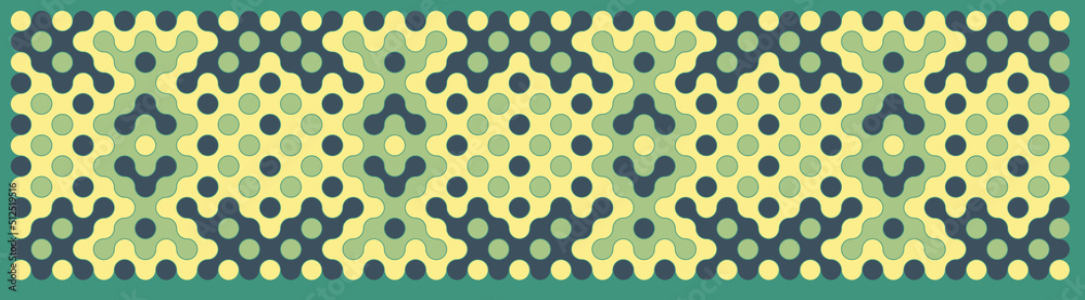 Multicolor truchet tiling connections illustration Multicolor truchet tiling connections illustration