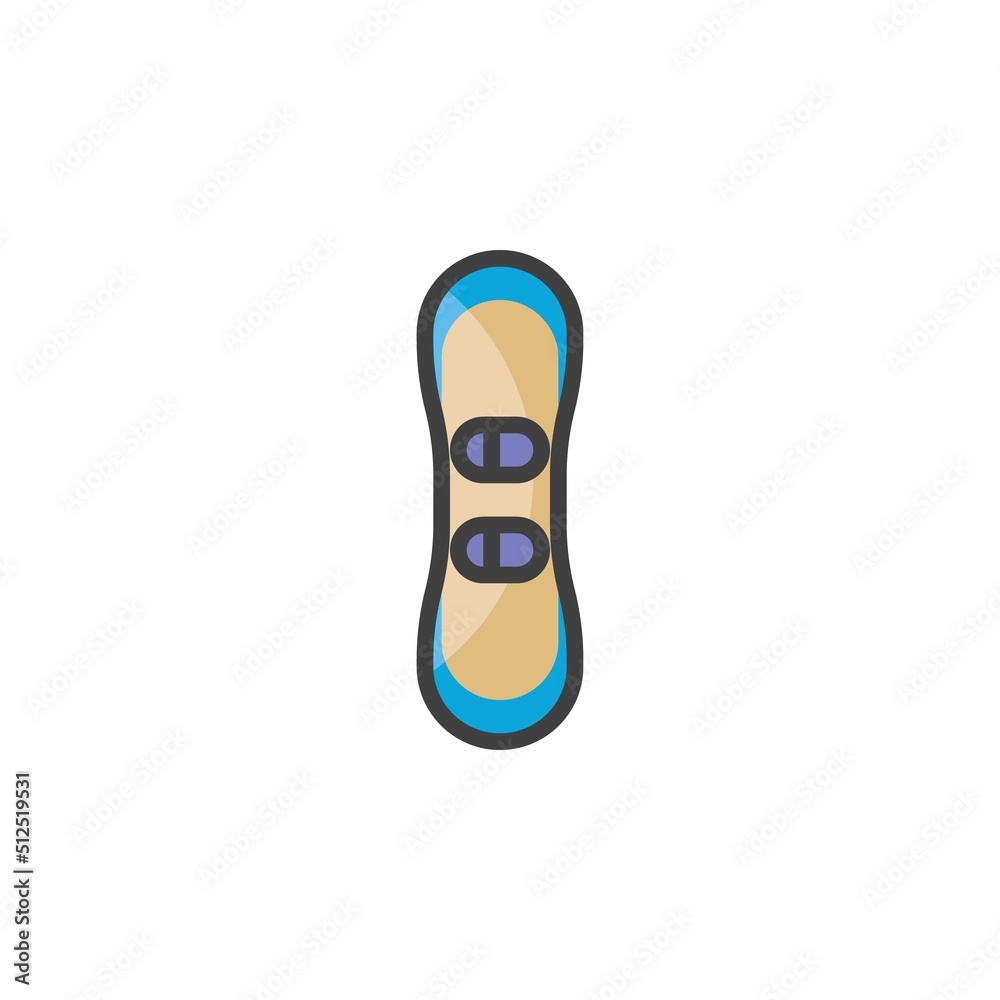 Snowboard filled outline icon Snowboard filled outline icon