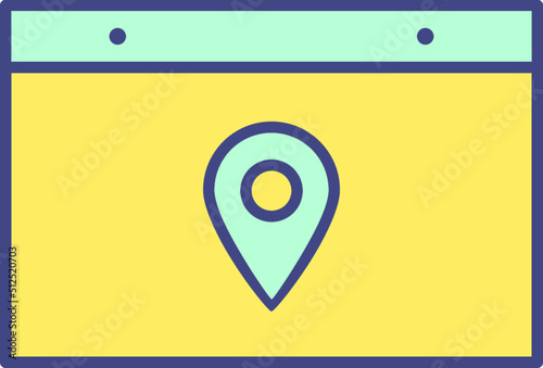 Unique Location Web Advertising Vector Icon