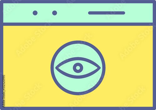 Unique Web Visibility Vector Icon