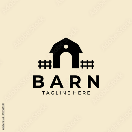 Barn vintage logo vector illustration design