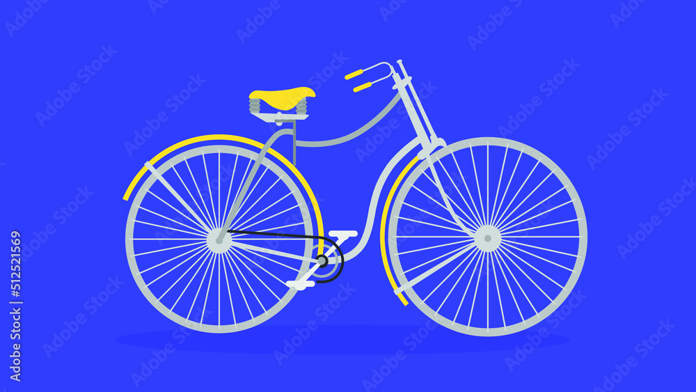City bike for an adult in the illustration