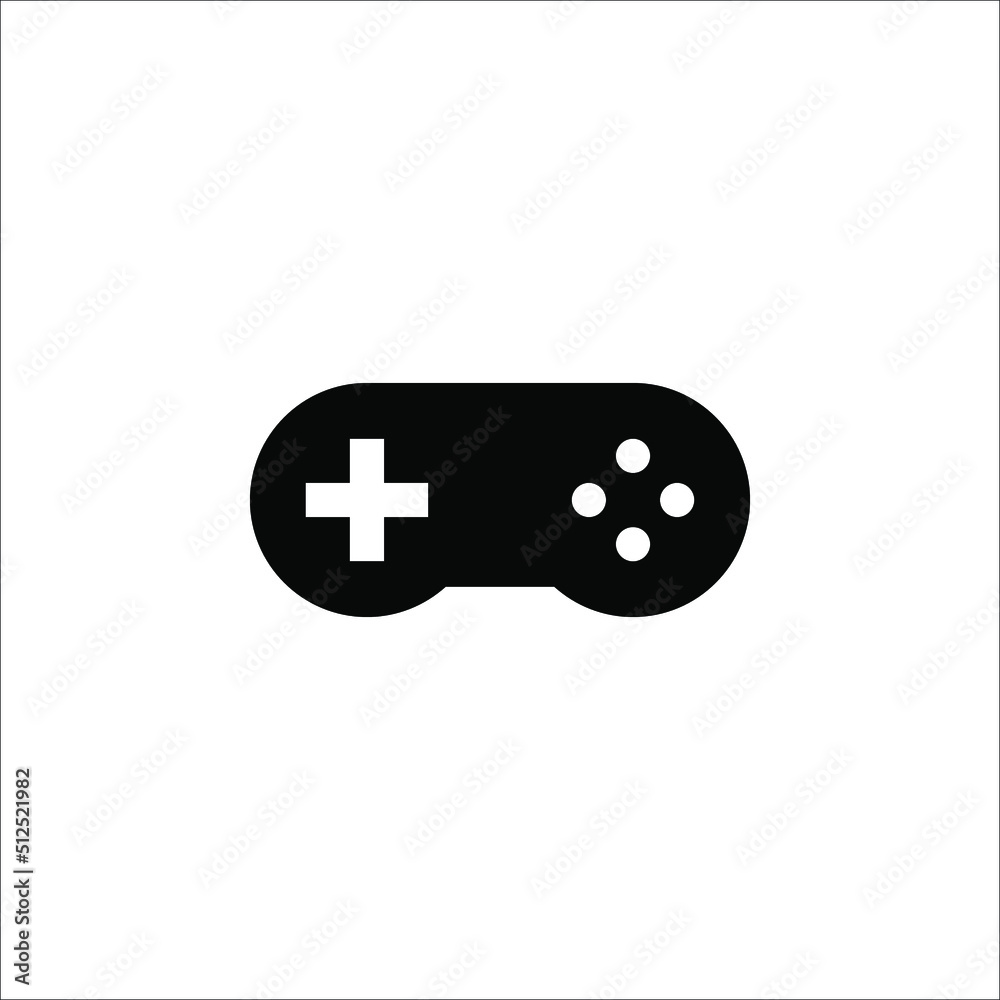 Minimal Gaming Symbol. Stream modern Games,Wireless Controller Icon, Vector illustration on white background