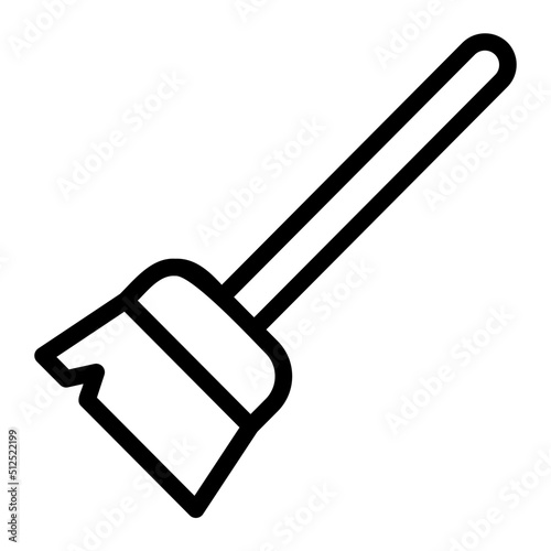broom line icon