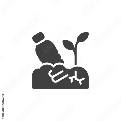 Soil pollution vector icon