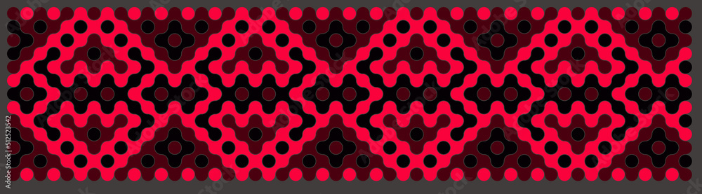 Obraz premium Multicolor truchet tiling connections illustration