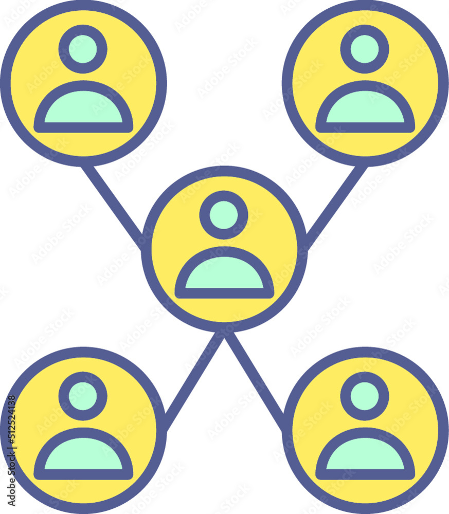 Unique Company Network Vector Icon Unique Company Network Vector Icon
