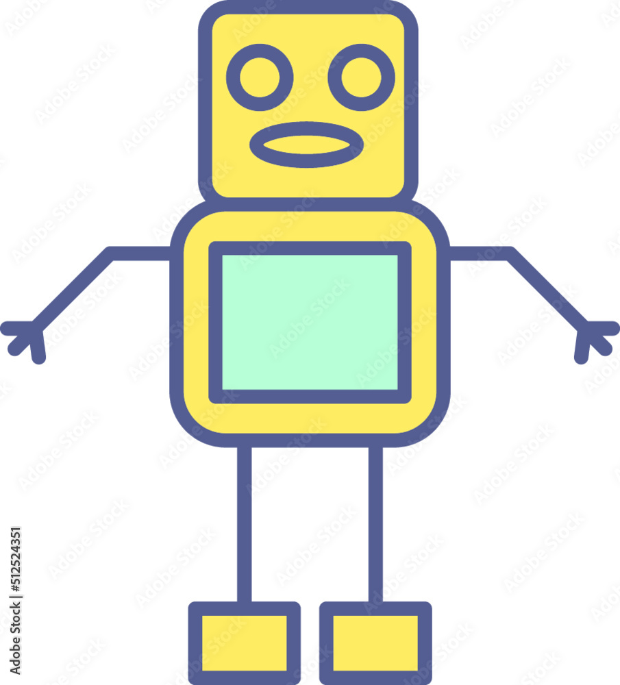 Unique Robot Vector Icon Unique Robot Vector Icon