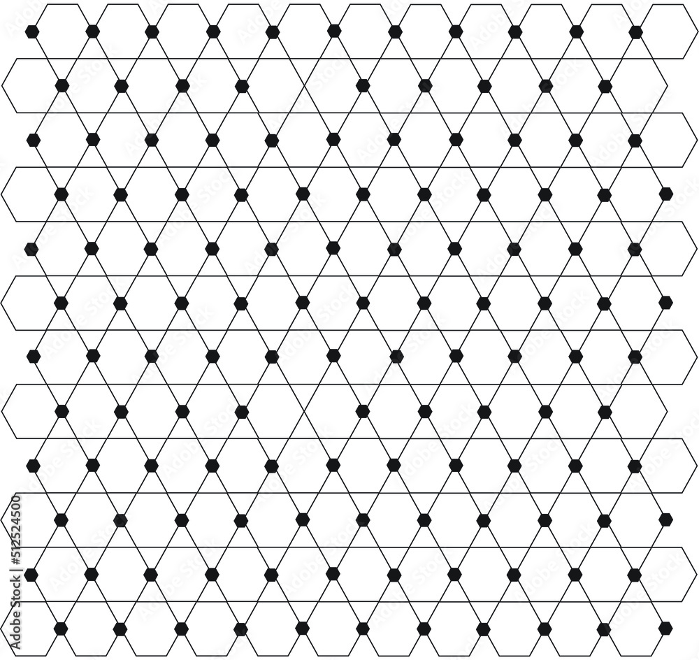 Fototapeta premium Horizontal and vertical black squares aligned with black, Halftone of halftone dots on white background.