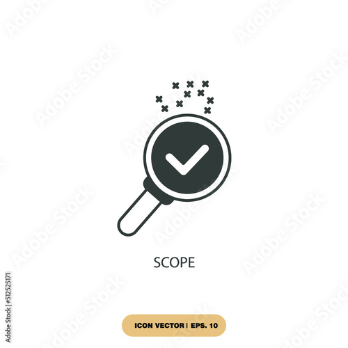 scope icons  symbol vector elements for infographic web