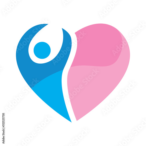 Love Hearth Care Logo Design, Modern Logo Designs Vector.