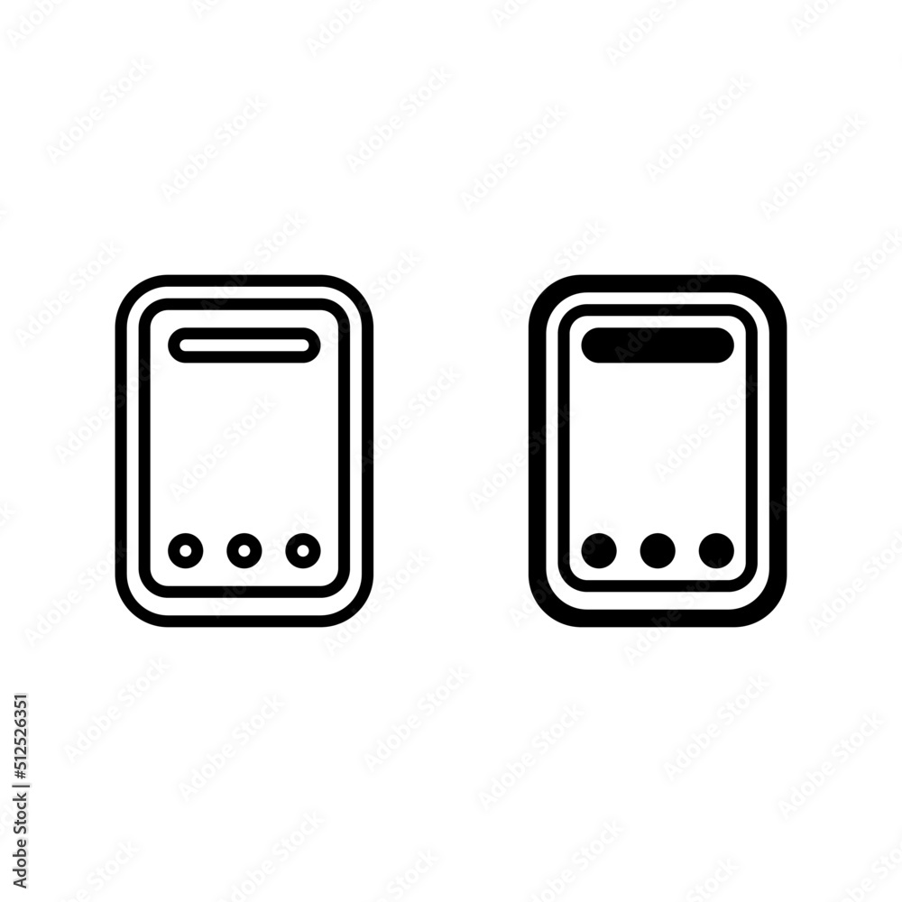 smartphone icon with outline and solid line style. Suitable for website design, logo, app and ui. smartphone icon with outline and solid line style. Suitable for website design, logo, app and ui.