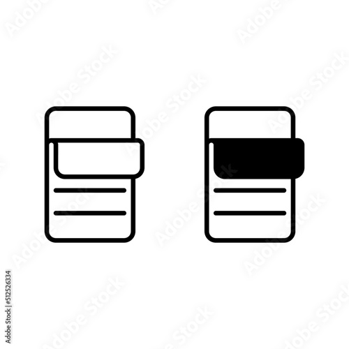 sleeping bag icon with outline and solid line style. Suitable for website design, logo, app and ui.