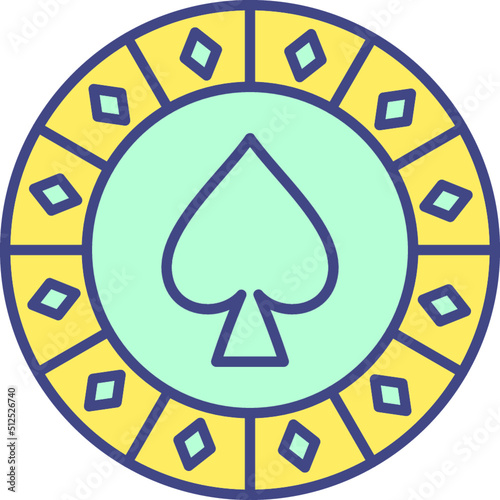 Spade Chip Vector Icon
