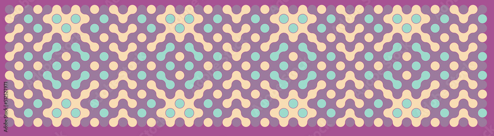 Multicolor truchet tiling connections illustration
