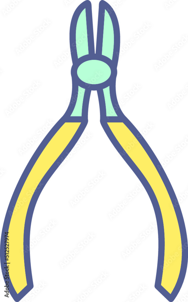 Unique Line Filled Icon