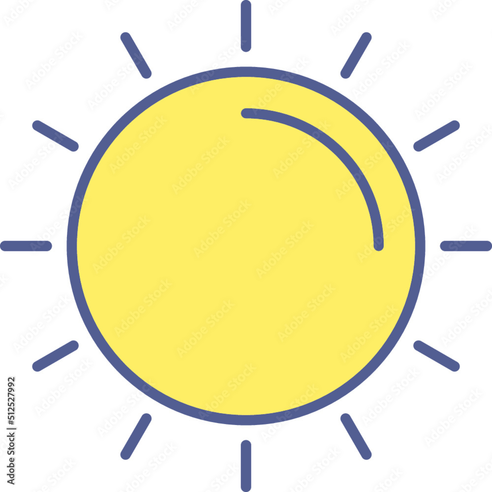 Unique Line Filled Icon