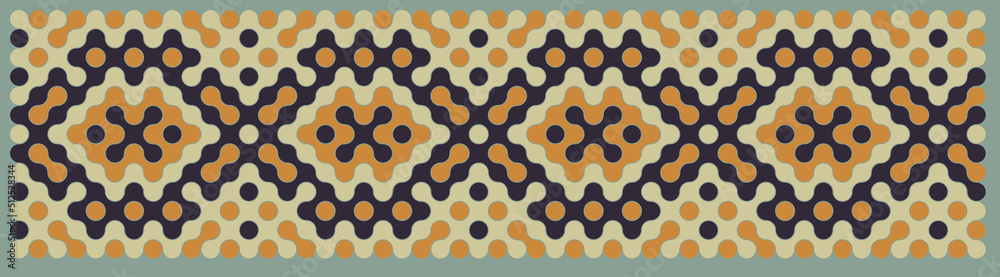 Multicolor truchet tiling connections illustration Multicolor truchet tiling connections illustration
