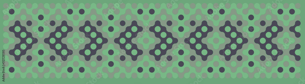 Multicolor truchet tiling connections illustration