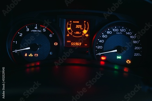 Obraz na plátně speedometer on black background