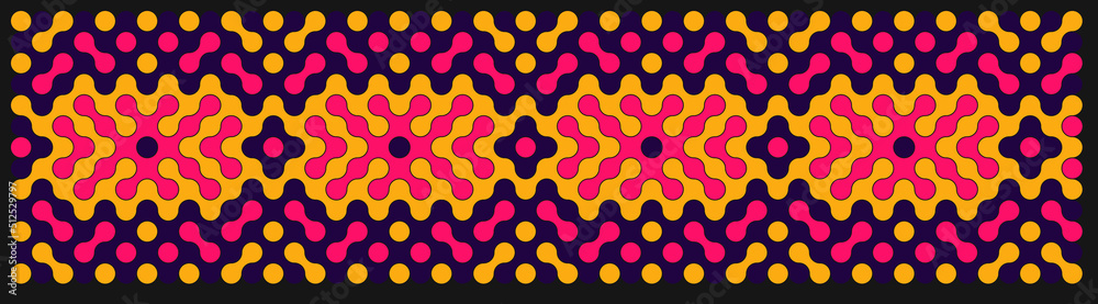 Multicolor truchet tiling connections illustration Multicolor truchet tiling connections illustration