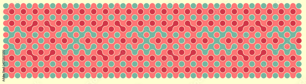 Multicolor truchet tiling connections illustration Multicolor truchet tiling connections illustration