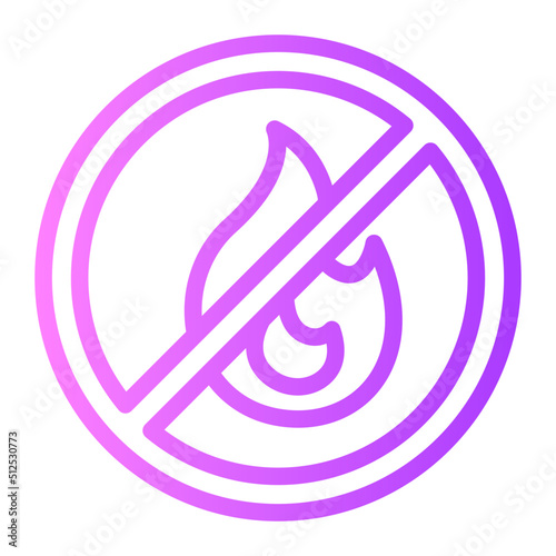 Fireproof gradient icon