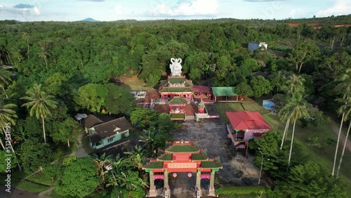 4K RAW Footage sangharama sebong pereh temple at bintan island photo