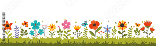 Spring Season Design With Flowers