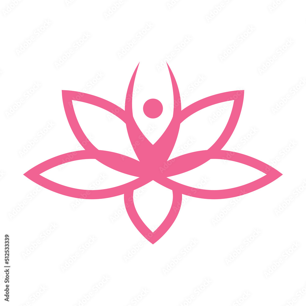 Yoga lotus logo design template vector illustration Yoga lotus logo design template vector illustration